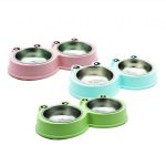 Kurbağa Desenli İkili Çelik Mama Kabı